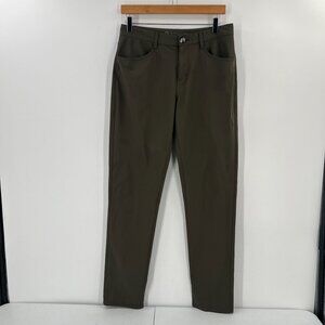 Vuori Meta Pant 30 Athletic Fit Olive Green Gorpcore Tech Chino Travel Golf